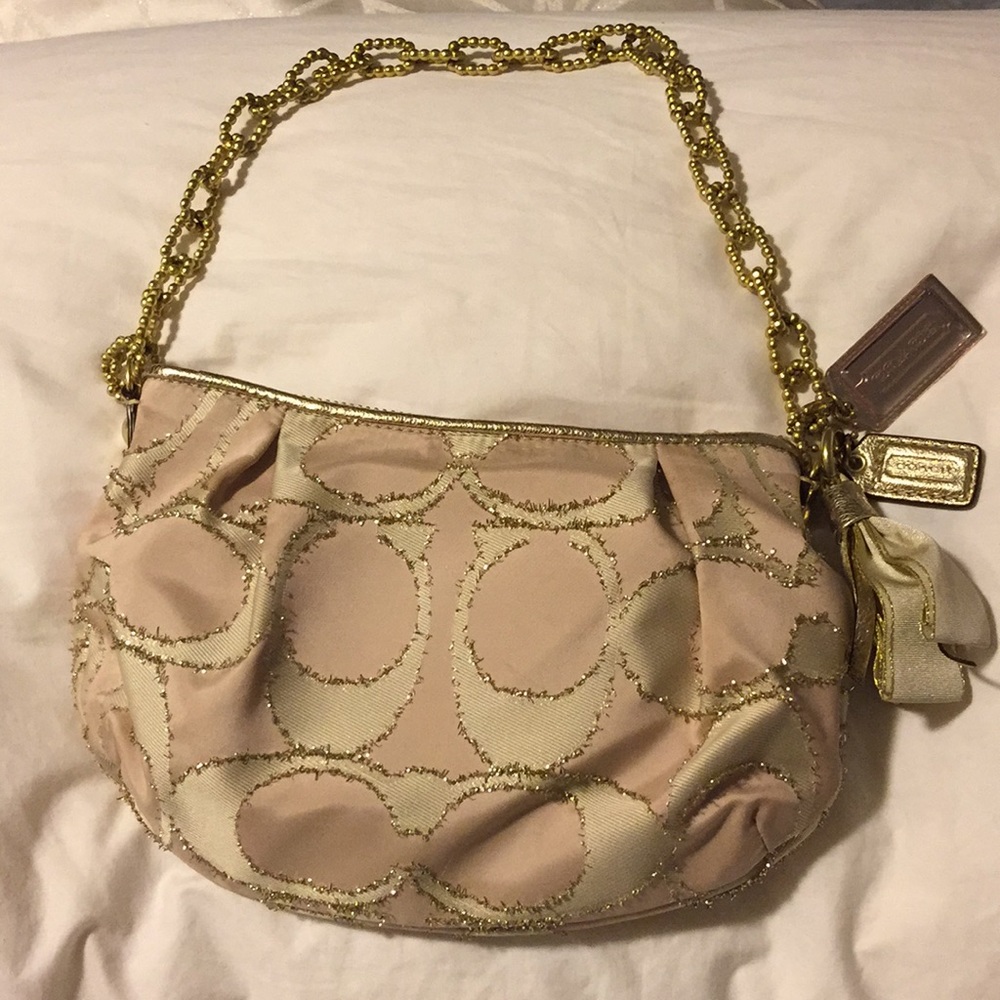 Coach | Blush/Gold Small Shoulder Bag